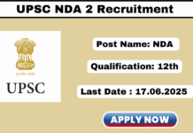 UPSC NDA NA II Recruitment 2025