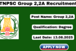 TNPSC Group 2 2A Notification 2025 Apply Now