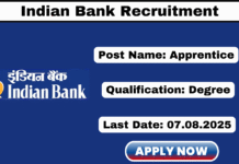 Indian Bank Recruitment 2025