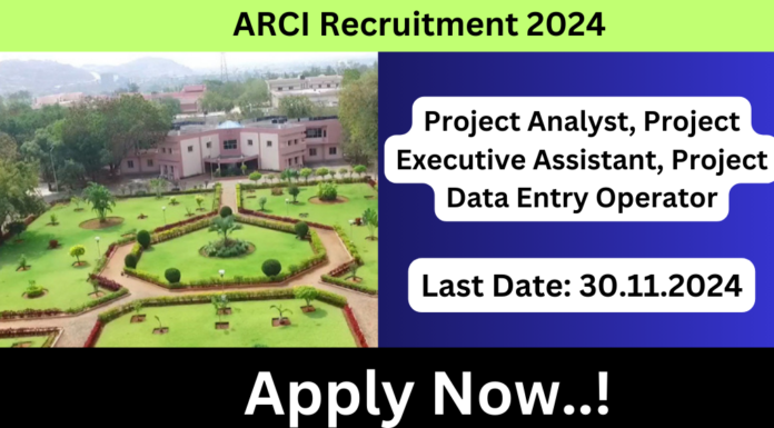 ARCI Recruitment 2024