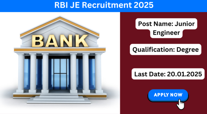RBI JE Recruitment 2025