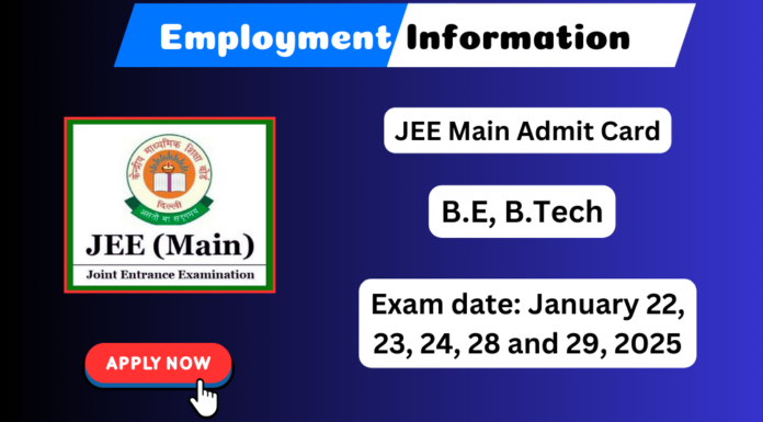 JEE Main Session 1 Admit Card 2025