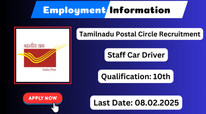 TN Postal Circle Recruitment 2025