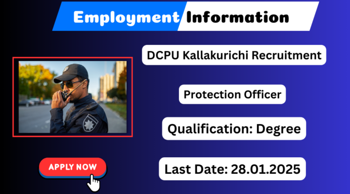 Kallakurichi DCPU Recruitment 2025