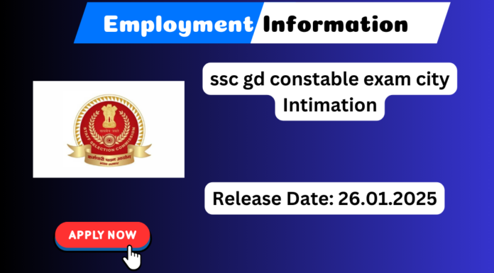 ssc gd constable exam city admit card 2025