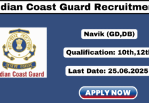 Indian Coast Guard Recruitment 2025