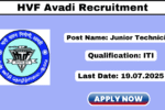 HVF Avadi Recruitment 2025 Apply 1850 Junior Technician Jobs