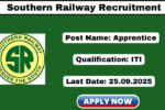 Southern Railway Recruitment 2025