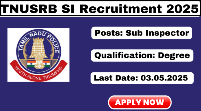 TNUSRB SI Recruitment 2025