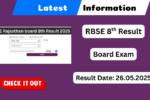 RBSE 8th Result 2025