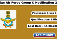 Indian Air Force Group C Notification 2025
