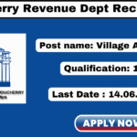 Puducherry Revenue Dept Recruitment 2025 Apply Village Assistant Jobs Puducherry Revenue Dept Recruitment 2025