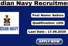 Indian Navy Sailors Recruitment 2025