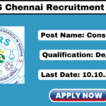 CCRS Chennai Recruitment 2025 Apply Consultant Posts CCRS Chennai Recruitment 2025