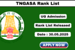 TNGASA Rank List 2025