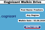 Cognizant Freshers Walk in Drive
