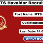 SSC MTS Havaldar Recruitment 2025 Apply Now! SSC MTS Havaldar Recruitment 2025