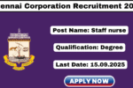 Chennai Corporation Recruitment 2025