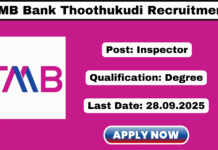 TMB Bank Thoothukudi Recruitment 2025