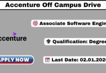 Chennai Accenture Recruitment 2026 | Freshers Associate Software Engineer Chennai Accenture Recruitment 2026