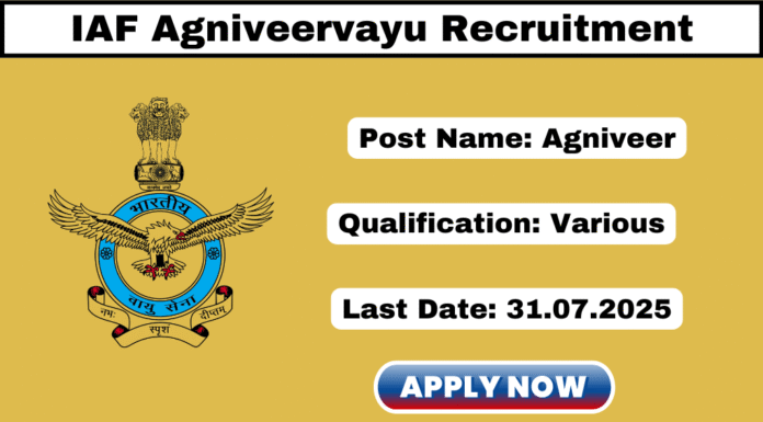 IAF Agniveervayu Intake 02/2026 Recruitment