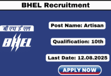 BHEL Artisan Recruitment 2025
