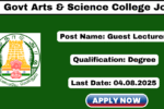 TN Govt Arts  Science College Recruitment 2025 Apply 574 Guest Lecturer Jobs