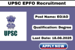 UPSC EPFO Recruitment 2025 Apply 230 Enforcement Officer Jobs