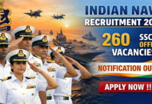 Indian Navy SSC Officer Recruitment 2026 Apply 260 Vacancies! Indian Navy SSC Officer Recruitment 2026