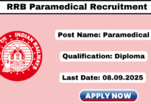 RRB Para Medical Recruitment 2025