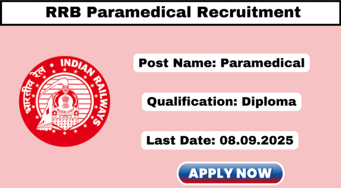 RRB Para Medical Recruitment 2025