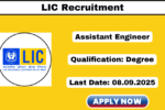 LIC Recruitment 2025 Apply 841 Assistant Engineers Jobs