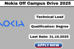 Chennai Nokia Off Campus Drive 2025