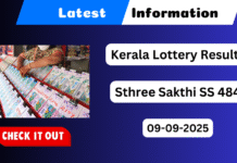 {Live} Kerala Lottery Today Result 09.09.2025: Sthree Sakthi SS 484 Result Kerala Lottery Today Result 09.09.2025