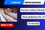 Kerala Lottery Today Result 10.09.2025