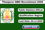Thanjavur GMC Recruitment 2025