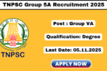 TNPSC Group 5A Recruitment 2025