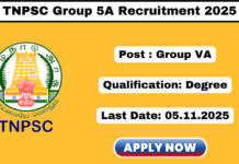 TNPSC Group 5A Recruitment 2025