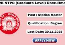 RRB NTPC (Graduate Level) Recruitment 2025