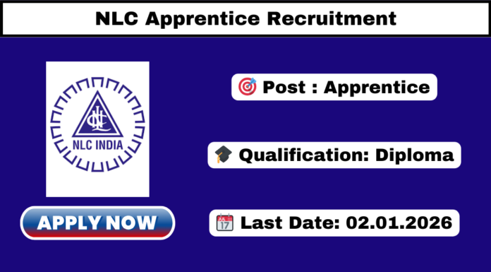 NLC Apprentice Recruitment 2026 NLC Apprentice Recruitment 2026