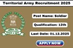 Territorial Army Recruitment 2025