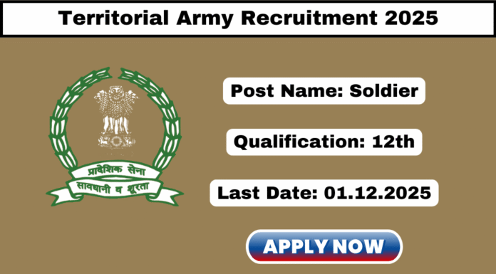 Territorial Army Recruitment 2025