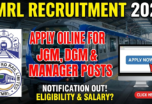CMRL Recruitment 2026 Apply Online for JGM, DGM & Manager Posts CMRL Recruitment 2026