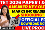 CTET Paper 1 2 Answer Key 2026
