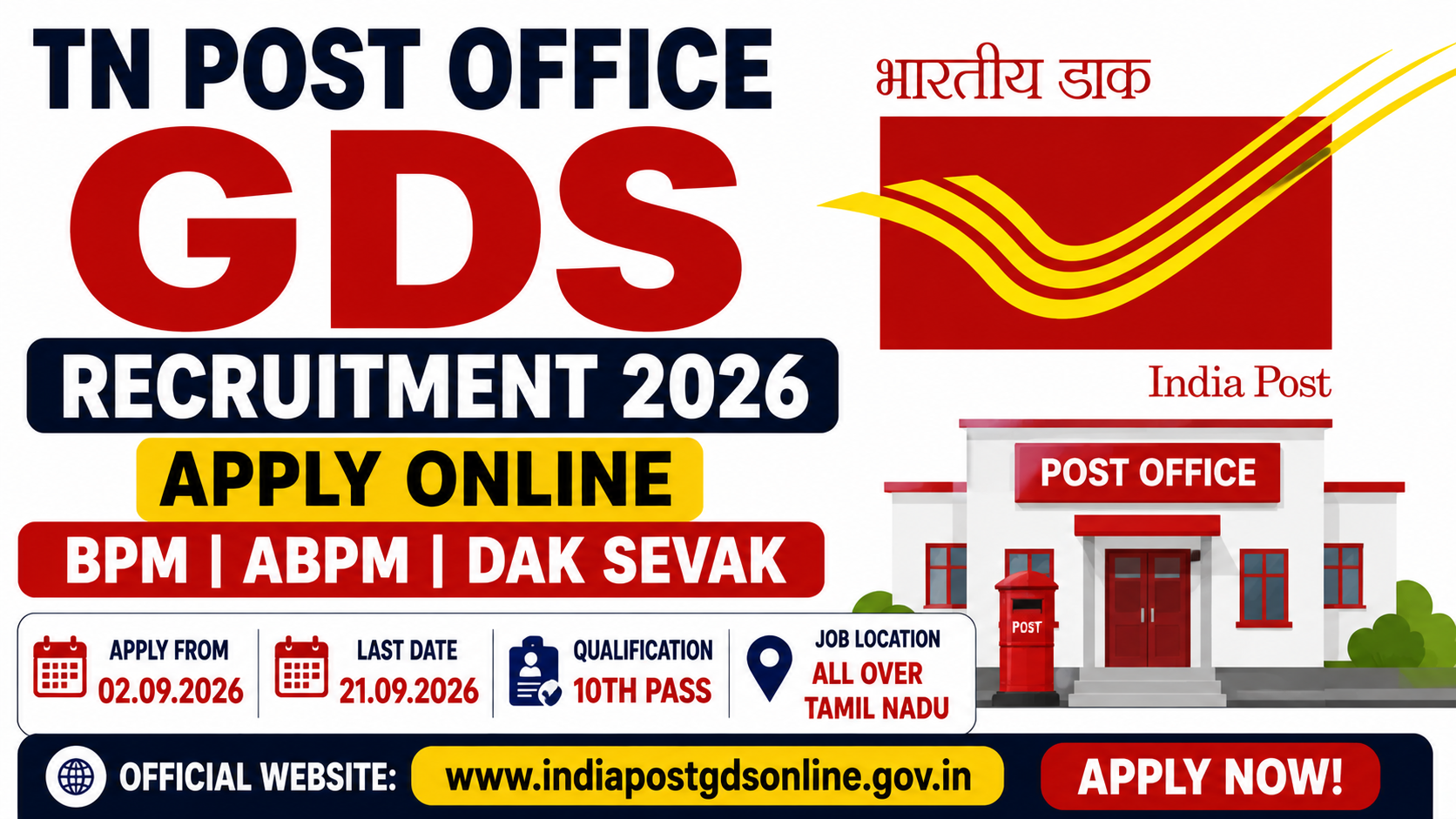 TN Post Office GDS Recruitment 2026