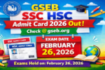 GSEB SSC HSC Admit Card 2026
