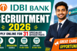 IDBI Bank Recruitment 2026