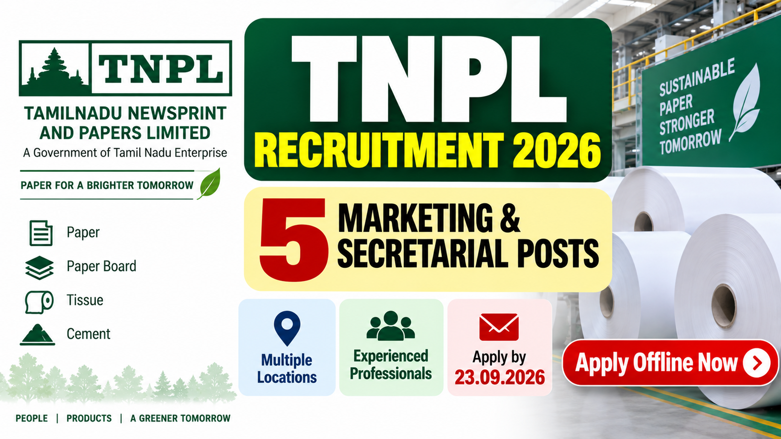 TNPL Recruitment 2026