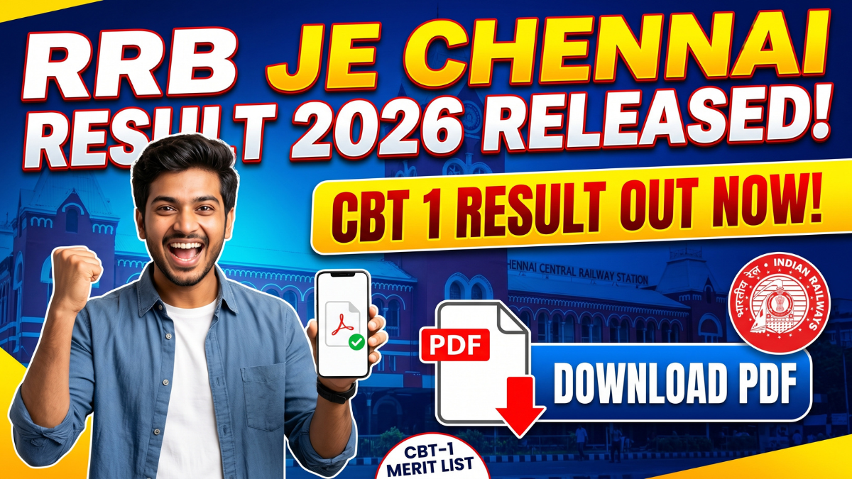 RRB JE Chennai Result 2026