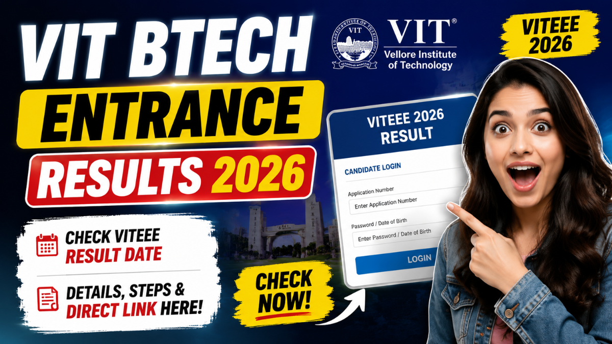 VIT BTech Entrance Results 2026